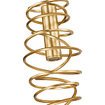 Подвесной светильник светодиодный из металла со спиральным декоративным элементом золотой Metal Spiral варинант исполнения - 3 | Loft Concept в Самаре