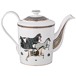 Чайный сервиз из фарфора с изображением лошадей на 6 персон 15 предметов Porcelain Horse Set  варинант исполнения - 2 | Loft Concept в Самаре