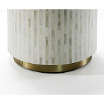 Круглый приставной столик с инкрустацией RADIAL BONE INLAY SIDE TABLE варинант исполнения - 2 | Loft Concept в Самаре