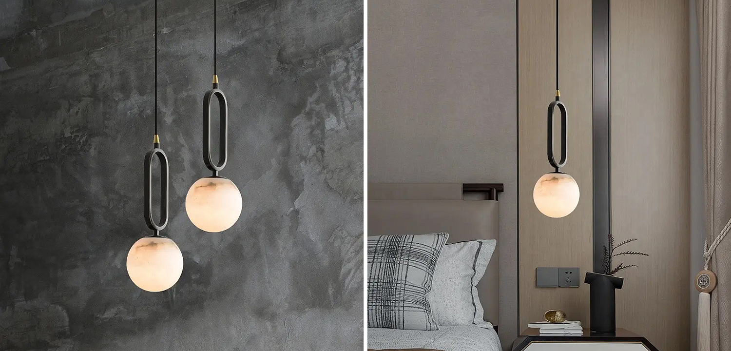 Подвесной светильник Reine Marble Hanging Lamp Подвесной светильник Reine Marble Hanging Lamp - Loft-Concept в Самаре