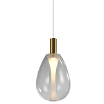 Подвесной светильник со стеклянным плафоном в форме капли NAOMI drop transparent glass варинант исполнения - 1 | Loft Concept в Самаре