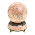 Часы настольные в виде шара из натурального камня Ball Stone Clock варинант исполнения - 3 | Loft Concept в Самаре