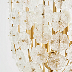 Подвесной светильник декорированный цветами из стекла Lightness of Flowers варинант исполнения - 2 | Loft Concept в Самаре