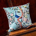 Подушка декоративная с изображением птицы в саду Chinoiserie Bird in the Garden Cushion варинант исполнения - 2 | Loft Concept в Самаре