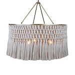 Люстра круглая плетеная с бахромой Wicker Tassel Chandelier варинант исполнения - 1 | Loft Concept в Самаре