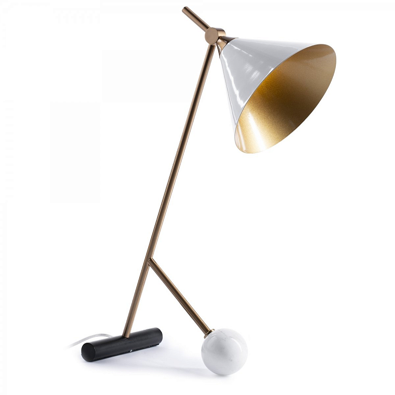 Настольная лампа Kelly Wearstler CLEO TABLE LAMP Белый Золотой Настольная лампа Kelly Wearstler CLEO TABLE LAMP Белый Золотой в Самаре | Loft Concept
