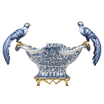 Фарфоровая чаша с птицами Blue and White варинант исполнения - 1 | Loft Concept в Самаре