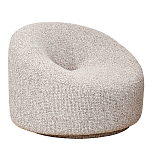 Кресло вращающееся круглой формы из серого шенилла Favorite Vacation Place варинант исполнения - 4 | Loft Concept в Самаре