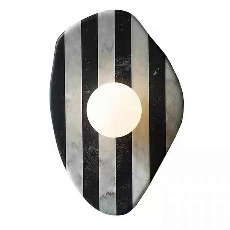 Бра полосатое из мрамора Shaw Marble Lighting Черно-белый Прозрачный Красный Бра полосатое из мрамора Shaw Marble Lighting Черно-белый Прозрачный Красный в Самаре | Loft Concept