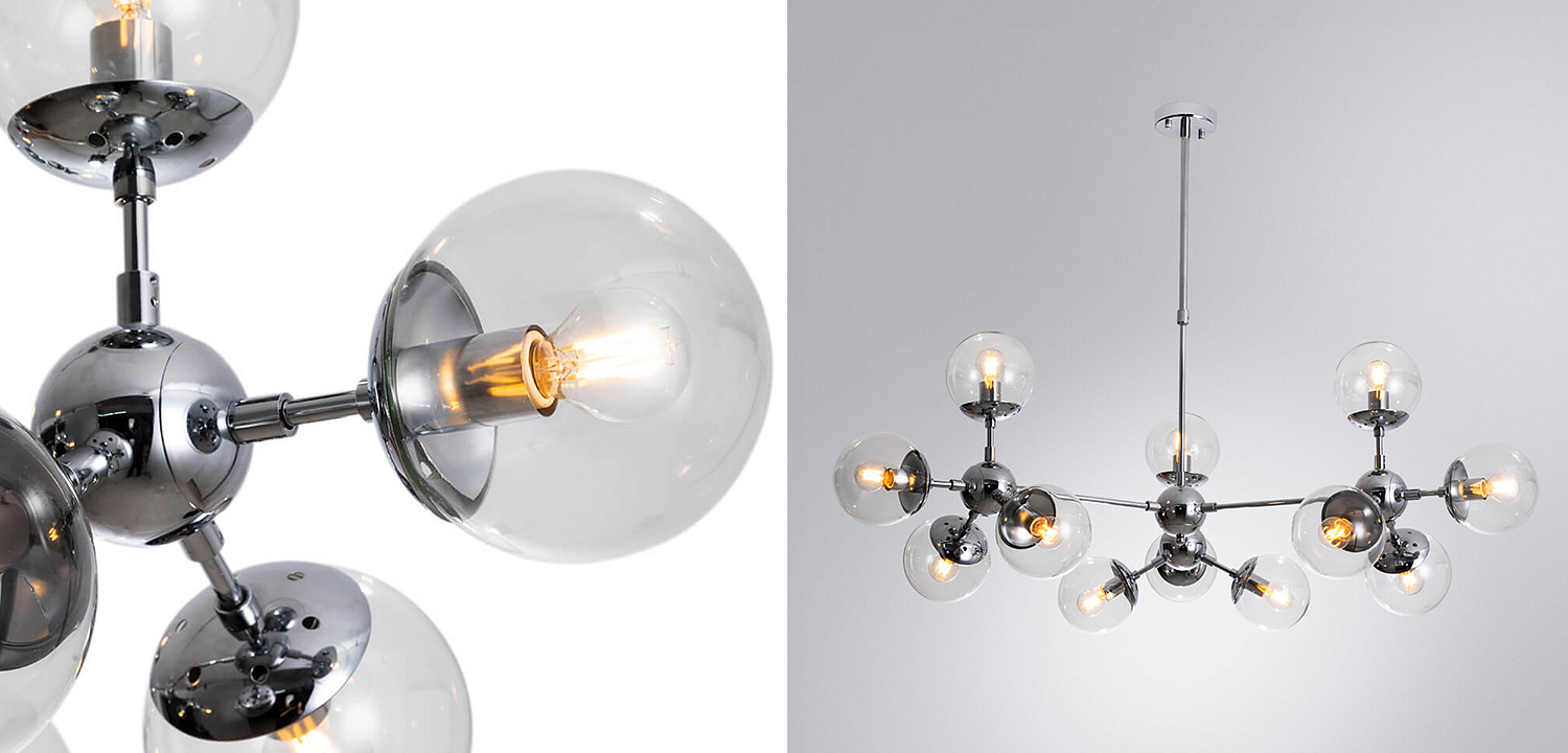 Люстра Modo Chandelier Chrome 12 Люстра Modo Chandelier Chrome 12 - Loft-Concept в Самаре