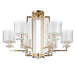 Люстра с 6-ю цилиндрическими плафонами из стекла Laurent варинант исполнения - 1 | Loft Concept в Самаре