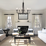 Люстра черного цвета ручной работы с канделябрами и переплетенной проволочной драпировкой Elstead Lighting варинант исполнения - 6 | Loft Concept в Самаре