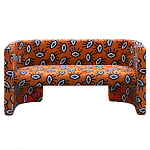 Акцентный Двухместный Диван Leela Оранжевый Орнамент варинант исполнения - 3 | Loft Concept в Самаре