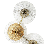 Бра с 4-мя плафонами в форме диска из рельефного коричневого стекла Decorative Four Glass Discs Wall Lamp варинант исполнения - 2 | Loft Concept в Самаре