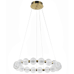 Светодиодная кольцевая люстра с круглыми плафонами Crystal Globule Chandelier варинант исполнения - 2 | Loft Concept в Самаре