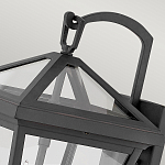 Настенный фонарь черного цвета с прозрачным стеклянным плафоном трапециевидной формы Hinkley варинант исполнения - 8 | Loft Concept в Самаре