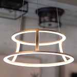 Люстра золотого цвета с 2-мя светодиодными кольцами Eurofase варинант исполнения - 8 | Loft Concept в Самаре