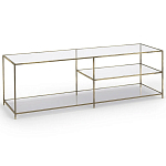 ТВ-тумба из стекла и металла Tingey Metal Glass TV Stand варинант исполнения - 2 | Loft Concept в Самаре