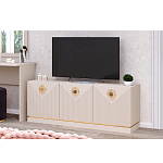 ТВ-тумба с 3-мя фактурными дверцами Satin Furniture варинант исполнения - 3 | Loft Concept в Самаре