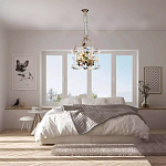 Люстра в виде клетки с цветами Flower Cell варинант исполнения - 4 | Loft Concept в Самаре