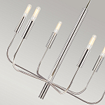 Люстра с 6-ю лампами на тонких изогнутых рожках в современном стиле Feiss варинант исполнения - 11 | Loft Concept в Самаре