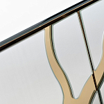 Консоль с ящиками зеркальная с золотым декором Gold Painted Mirror Console варинант исполнения - 3 | Loft Concept в Самаре