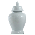 Ваза белая с крышкой однотонная Chinoiserie Ceramics варинант исполнения - 1 | Loft Concept в Самаре
