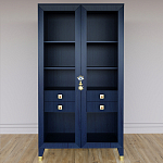 Дизайнерский шкаф витрина Elsa Dreams Blue с 4-мя ящиками варинант исполнения - 1 | Loft Concept в Самаре