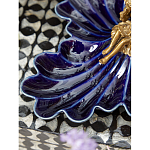 Менажница темно-синяя фарфоровая с бронзовой фигуркой ангела Eden Garden варинант исполнения - 4 | Loft Concept в Самаре