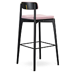 Барный стул из массива ясеня с обивкой из рогожки Elegant Ash Shape варинант исполнения - 3 | Loft Concept в Самаре