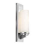 Бра для ванных комнат с белым цилиндрическим плафоном на прямоугольном основании цвета хром Feiss варинант исполнения - 1 | Loft Concept в Самаре