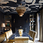 Обои ручная роспись в стиле Арт-деко Symphony Original colourway on Flint silk dupion варинант исполнения - 2 | Loft Concept в Самаре