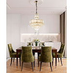 Люстра с декором из мрамора и хрусталя Dione Marble Crystal Chandelier варинант исполнения - 2 | Loft Concept в Самаре