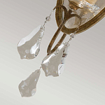 Бра с овальным зеркальным основанием с лампой в виде свечи и хрустальными подвесками Feiss варинант исполнения - 4 | Loft Concept в Самаре