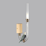 Бра с прозрачной изогнутой трубкой и декоративной фигуркой птицы Ganthea варинант исполнения - 3 | Loft Concept в Самаре