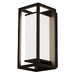 Уличный настенный светильник прямоугольный с чёрной рамкой Высота 35 см Geometric Glow варинант исполнения - 1 | Loft Concept в Самаре