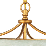 Подвесной светильник с каскадом из стеклянных декоративных элементов на золотом каркасе Shining Sea Glass варинант исполнения - 2 | Loft Concept в Самаре