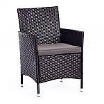 Обеденный комплект из искуственного ротанга Vintara черный варинант исполнения - 7 | Loft Concept в Самаре