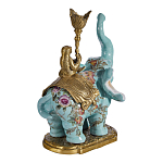 Подсвечник в виде слона из фарфора с бронзовыми элементами Elephant in the Garden of Eden варинант исполнения - 3 | Loft Concept в Самаре