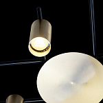 Потолочный светильник с 8-ю цилиндрическими плафонами цвета латунь TRIBES CHANDELIER варинант исполнения - 5 | Loft Concept в Самаре