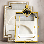 Зеркало прямоугольное Golden Classic Ornament Mirror варинант исполнения - 5 | Loft Concept в Самаре