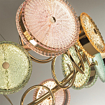 Люстра с плафонами из разноцветного стекла Glass Peonies варинант исполнения - 4 | Loft Concept в Самаре