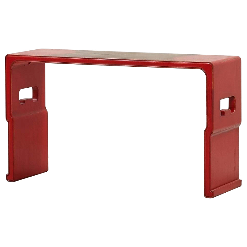 Деревянная консоль Porcher Red Concole Красный Коричневый Деревянная консоль Porcher Red Concole Красный Коричневый в Самаре | Loft Concept