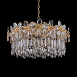 Люстра круглая с декоративными элементами в виде крупных хрустальных цветов Palace Gardens варинант исполнения - 2 | Loft Concept в Самаре