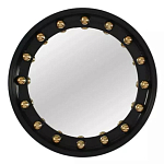 Зеркало черное с круглыми золотыми декоративными элементами Prince of the Church варинант исполнения - 1 | Loft Concept в Самаре
