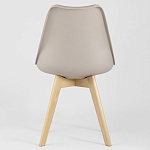 Стул с основой из пластика и мягким сиденьем Arvika Beige варинант исполнения - 4 | Loft Concept в Самаре