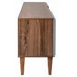 ТВ-тумба серая из массива бука с 2-мя дверками и ящиком Wenge Light варинант исполнения - 3 | Loft Concept в Самаре