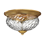 Потолочный светильник цвета латунь с прозрачным рифленым плафоном в форме чаши Hinkley варинант исполнения - 1 | Loft Concept в Самаре