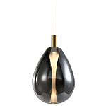 Подвесной светильник со стеклянным плафоном в форме капли дымчатого цвета NAOMI drop smoke варинант исполнения - 3 | Loft Concept в Самаре