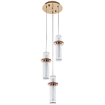 Подвесной светильник золото Trio Odile Acrylic Tube Hanging Lamp Gold варинант исполнения - 3 | Loft Concept в Самаре